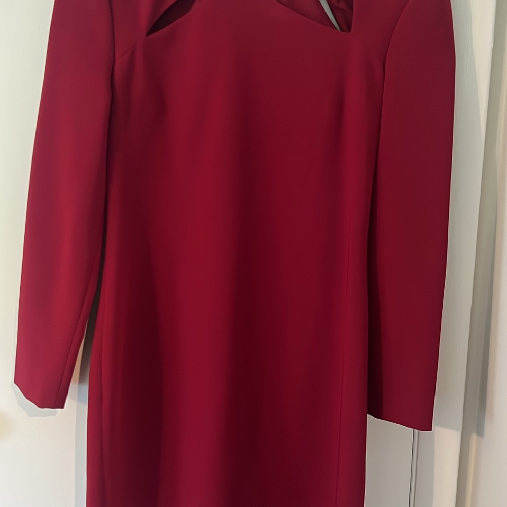 Alice + Olivia Bold Red Long Sleeve Dress